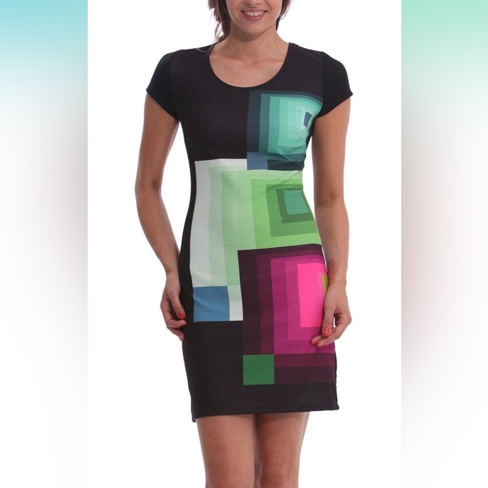 Desigual Dani Short Sleeve Dress - Size Small